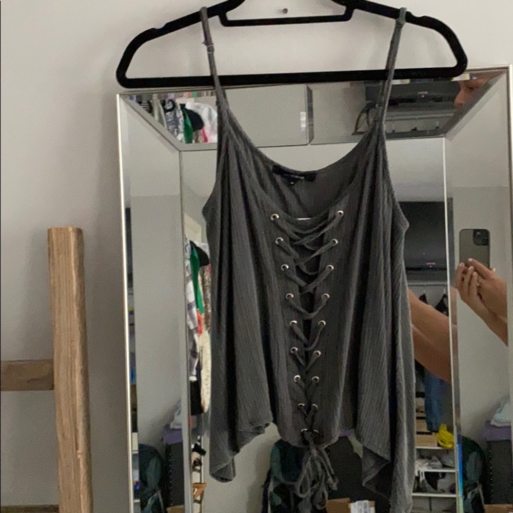 Lace up tank top